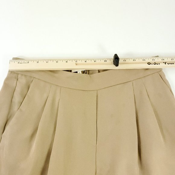 Aritzia Babaton Cohen Japanese Crepe Dress Pants Women's Size 10 Beige Khaki - Picture 12 of 14